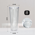 24oz Acrylic Tapered Snowglobe Tumbler