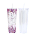 24oz Acrylic Snowglobe Tumbler